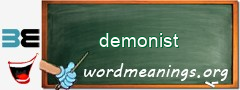 WordMeaning blackboard for demonist